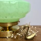 Vintage globe-laying lamp in clichy glass