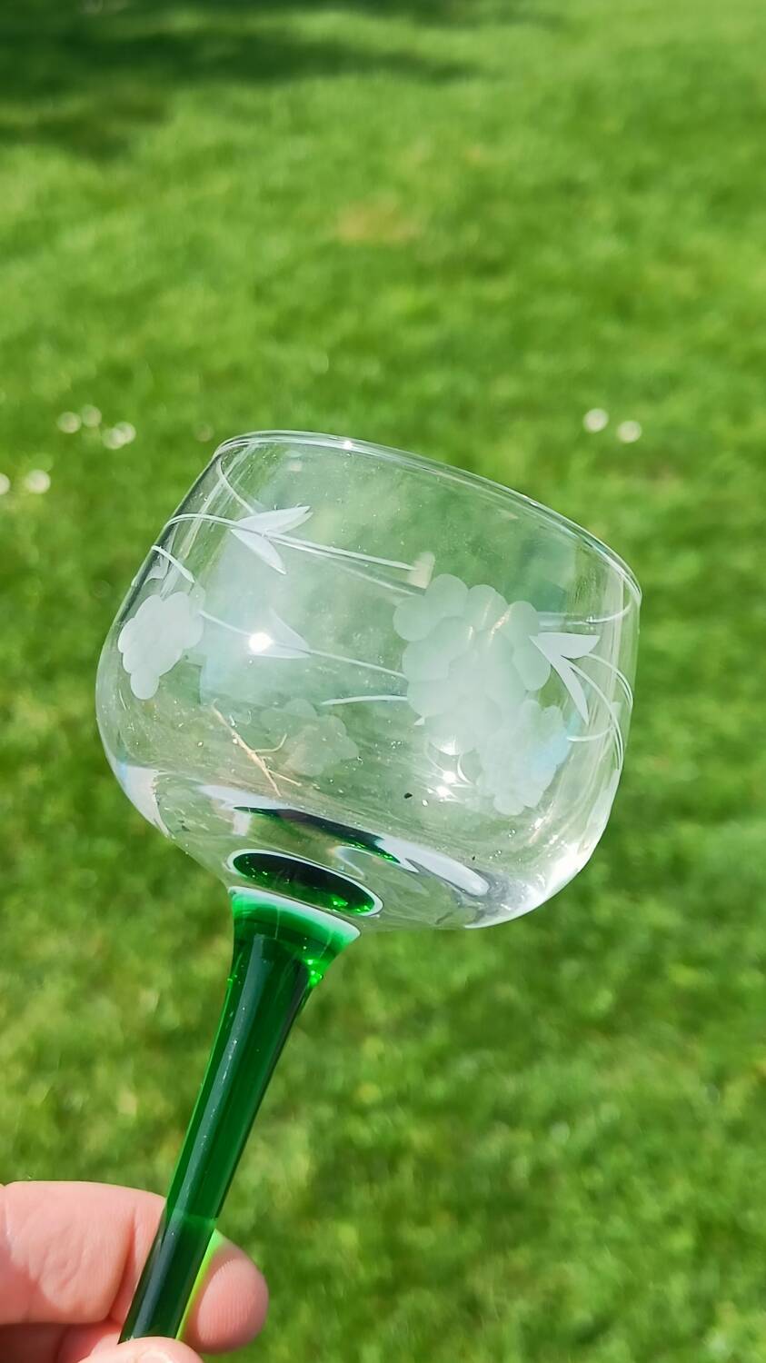 Antique engraved glasses