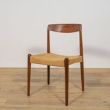 Chaise de salle à manger en teck du milieu du siècle, Danemark, années 1960