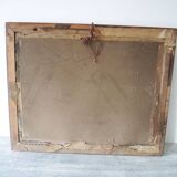 Old framed painting: hunting