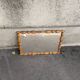 Antique turned wood mirror, handcrafted, country decor