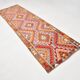 3x12 Handmade Vintage Kilim Runner Rug, 102x362Cm