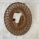 Vintage wicker mirror