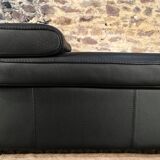 ROCHE BOBOIS Black leather sofa ULTIMATE model