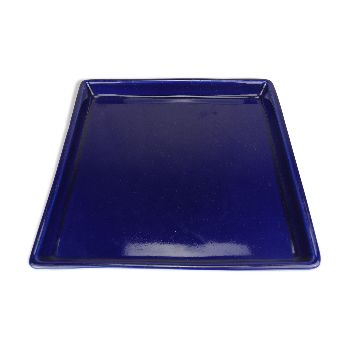 Old tile tray blue oven