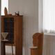Brutalist Armchair in Solid Pine Log & Boucle, Mid-Century Modern Swedish, 1970s