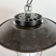 Industrial Grey Enamel Cage Pendant Lamp, 1960s