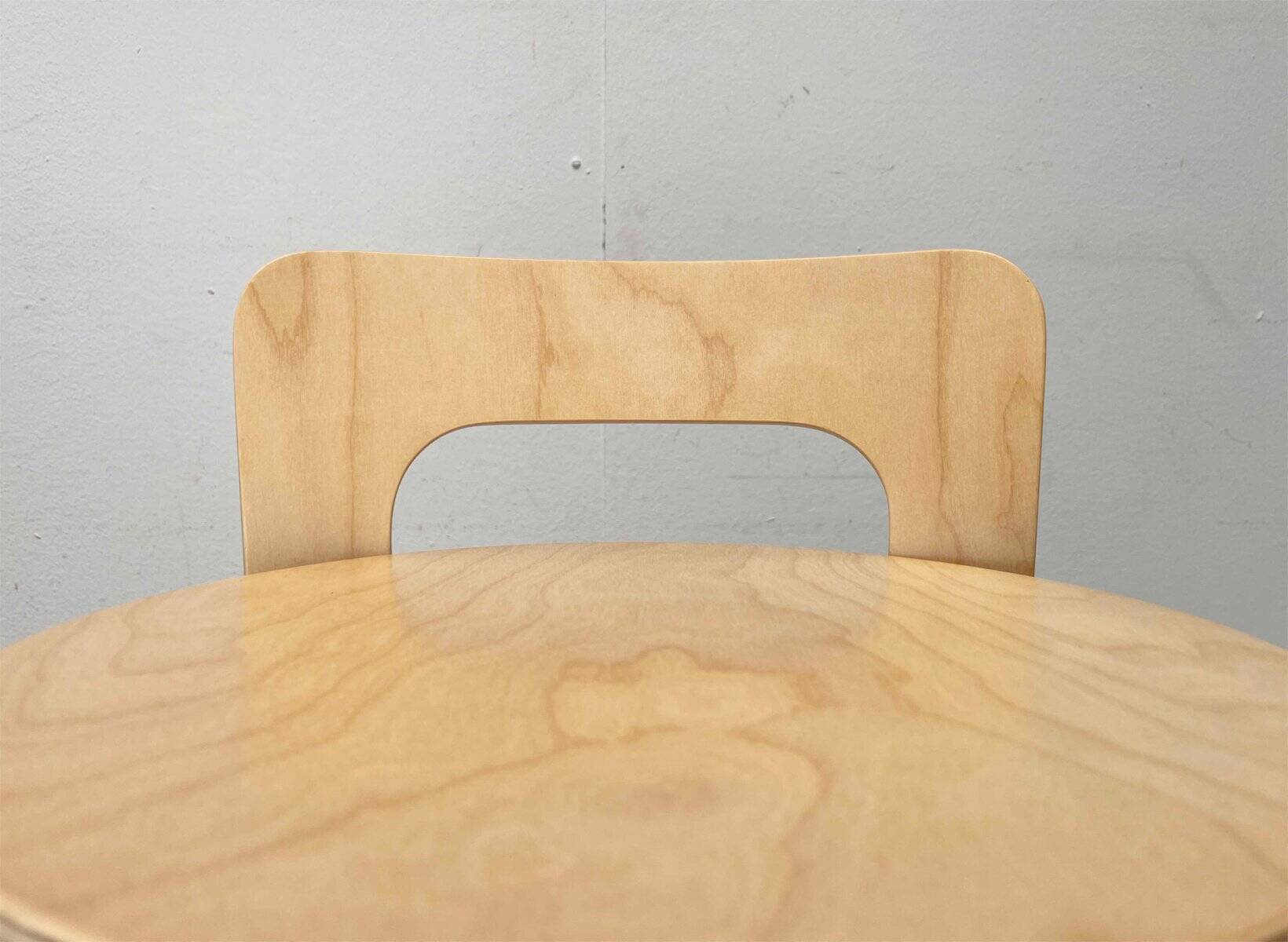 Mid-Century Modern High Stools K65 by Alvar Aalto for Artek, Finland, 2017, Set of 3