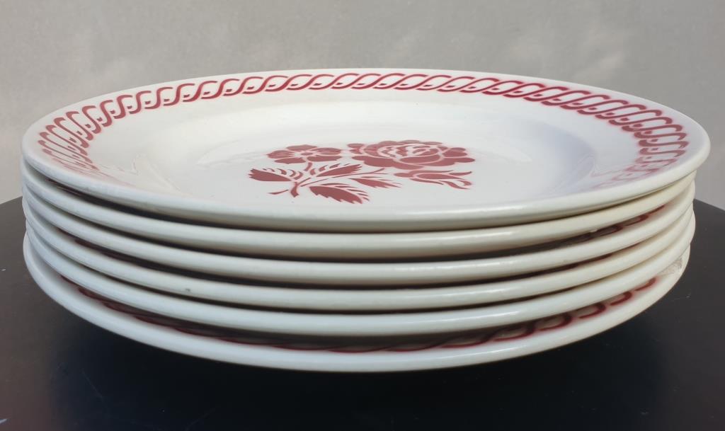Set 6 plates Gien France Claire