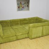 Mid-century corduroy modular sofa, 1970s
