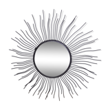 Sun metal mirror 72x72cm