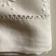 Spring cloth in linen canvas embroidered with daisies 1950