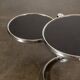 Chrome and glass coffee table