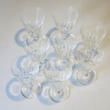 8 glasses with semi-crystal stems
