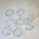 8 glasses with semi-crystal stems