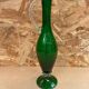 Antique green & clear glass pitcher ewer vintage