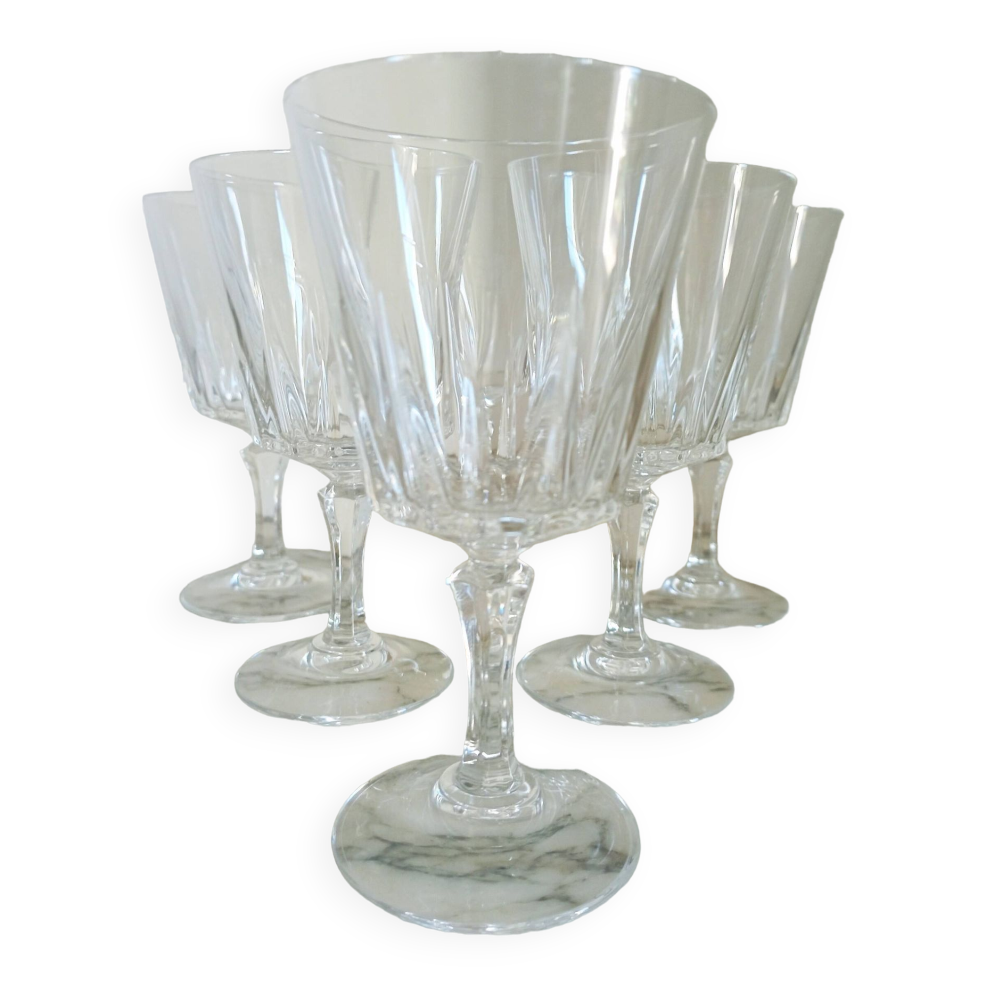 Set of 6 Arques crystal glasses
