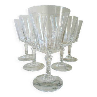 Set of 6 Arques crystal glasses