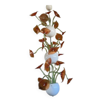 Contemporary flowers murano glass cascade chandelier