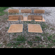 Suite de 5 chaises pliables cannages chrome 1970 Elios
