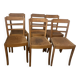 Set of 6 vintage wooden chairs — Monobloc licence assem