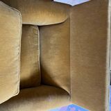 Paire de fauteuils en velours 1960