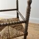 Turned wood corner chair