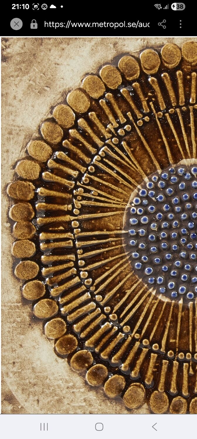 Lisa Larson tile series Unik "Sunflower" - Gustavsberg