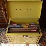 COLUMBIA - suitcase vintage 50/60s yellow metal Binder