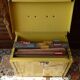 COLUMBIA - suitcase vintage 50/60s yellow metal Binder