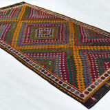 Anatolian handmade kilim rug 364 cm x 189 cm