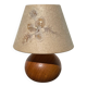 Lampe boule en bois vintage beige