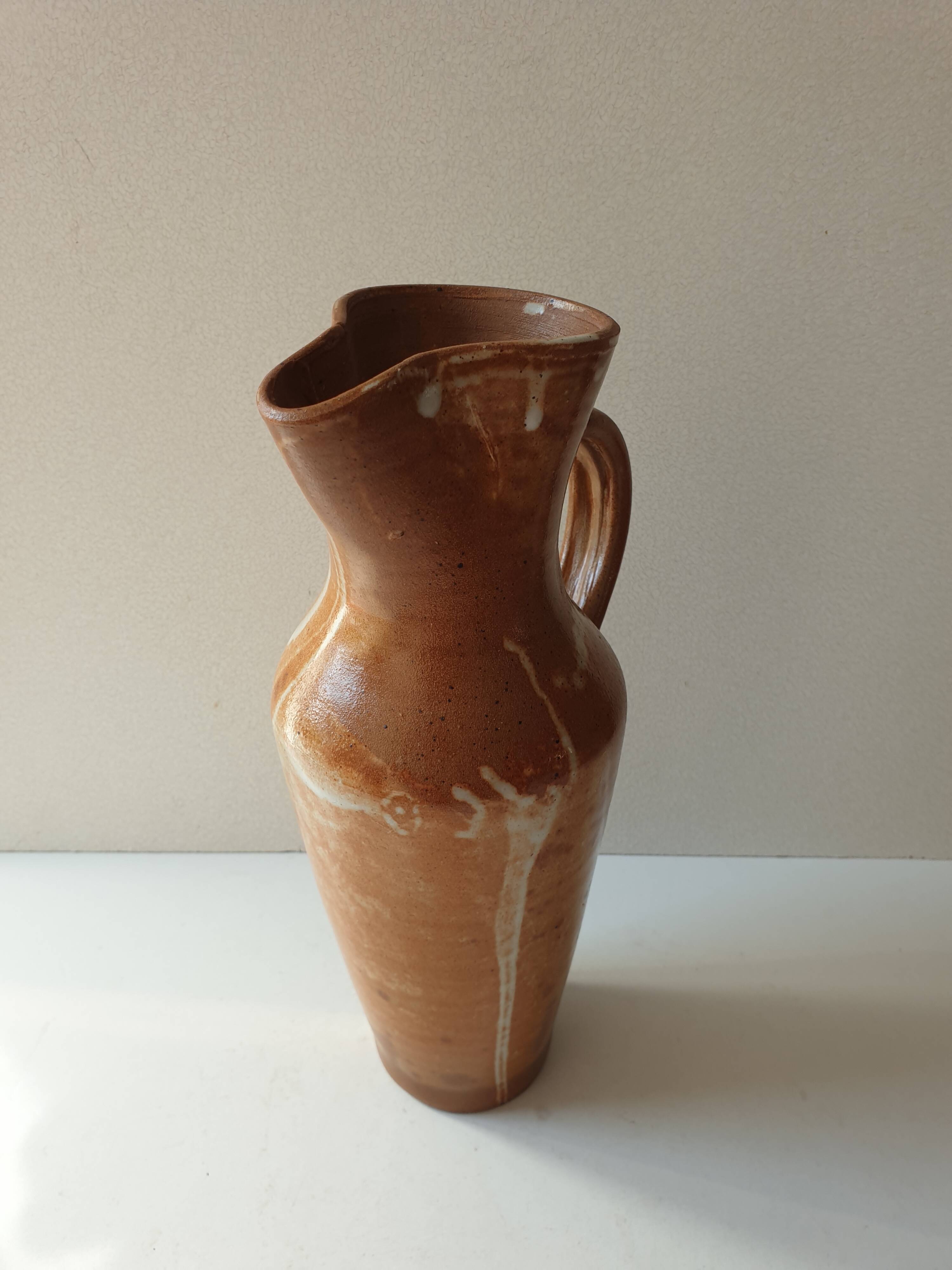 Ceramic pitcher (stoneware) Height 27.5cm - Vintage