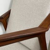 Danish easy chair in afromosia by Brockmann Petersen for Randers, 1960s