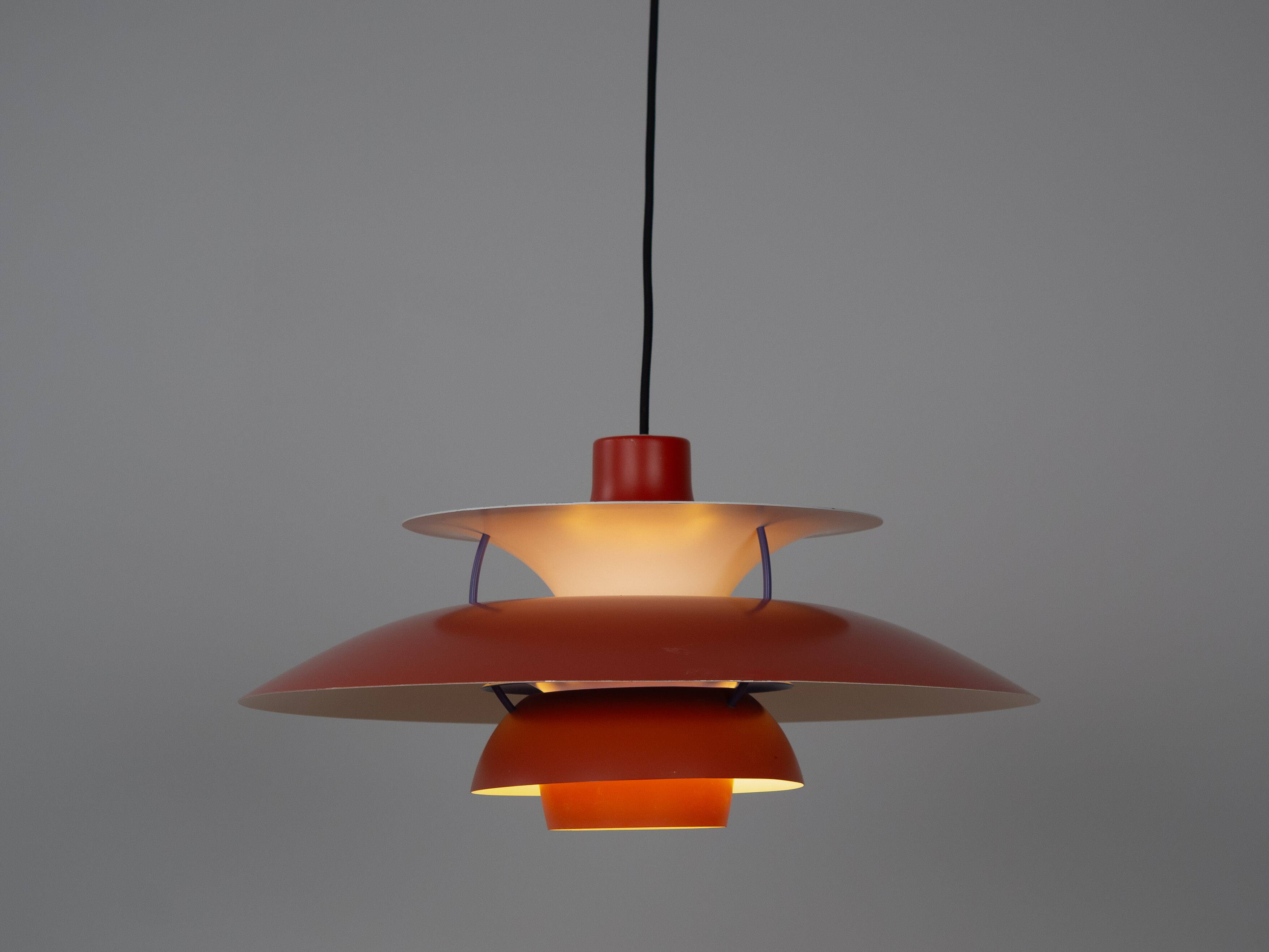 Danish vintage pendant lamp PH 5 by Poul Henningsen, Louis Poulsen, 1958