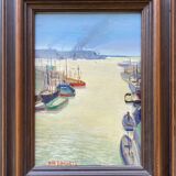 Table HSP Nan Borazzo (born 1905-?) ec. Italian Port Marine + frame