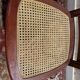 Set of 6 Louis Philippe chairs in cherry wood and cane