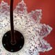 Vintage aabt-jour pendant lamp in blue Clichy glass