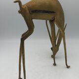 Gazelle ou antilope d’afrique, en laiton massif