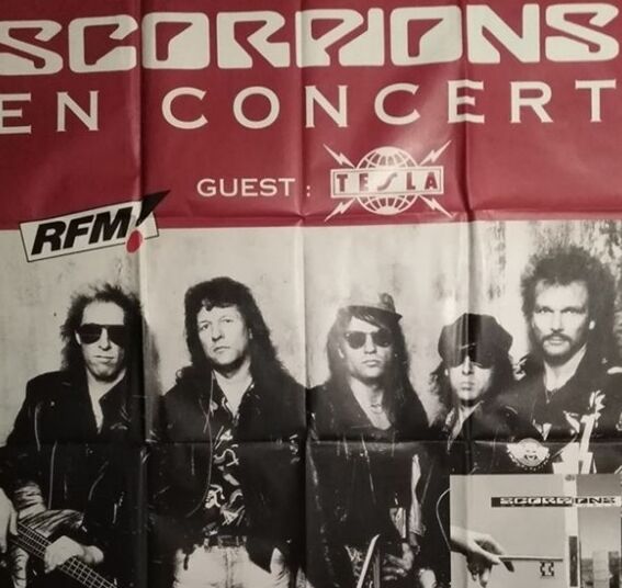 Affiche concert Scorpion vintage 120x160