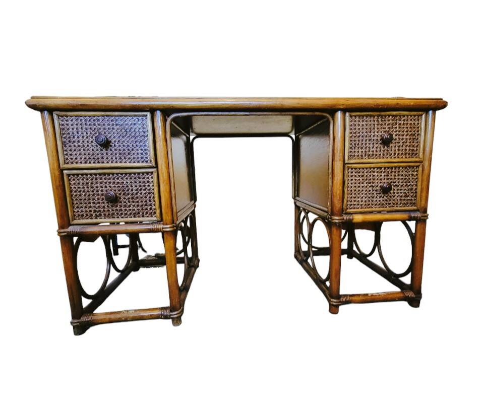 Vintage rattan desk