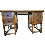 Vintage rattan desk