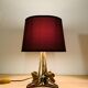 Art Deco lamp in gilded wrought iron with roses