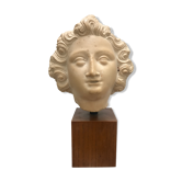 Bust angel head Louvre Museum