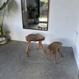 Pair of elm side tables