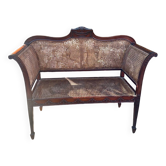 small bench or Love Seat in Mahogany circa 1860