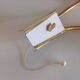 Double fire wall lamp in brass and glass cornet years 50/60