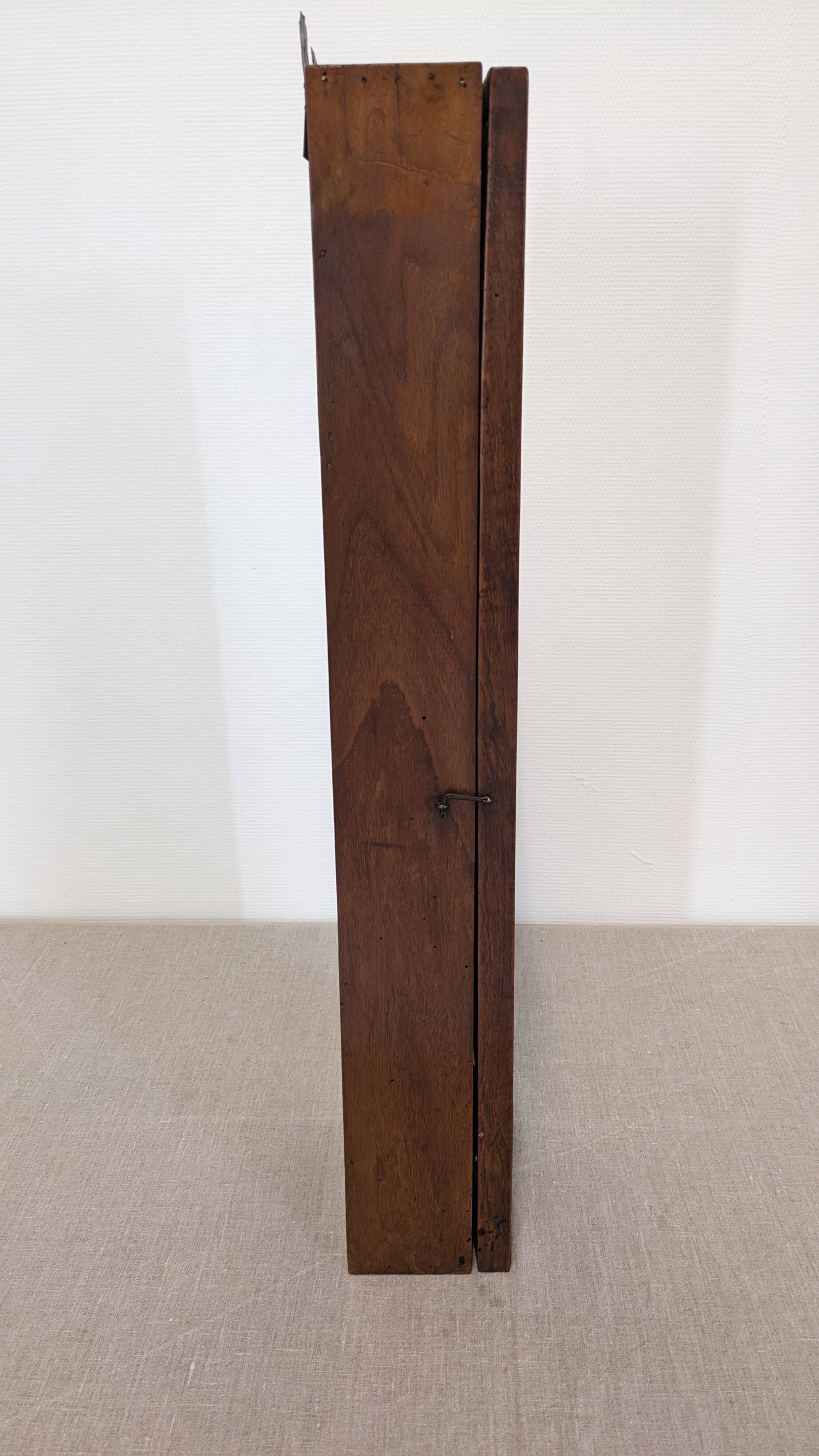 Louis XV style wall display cabinet in walnut, France mid-20th century.