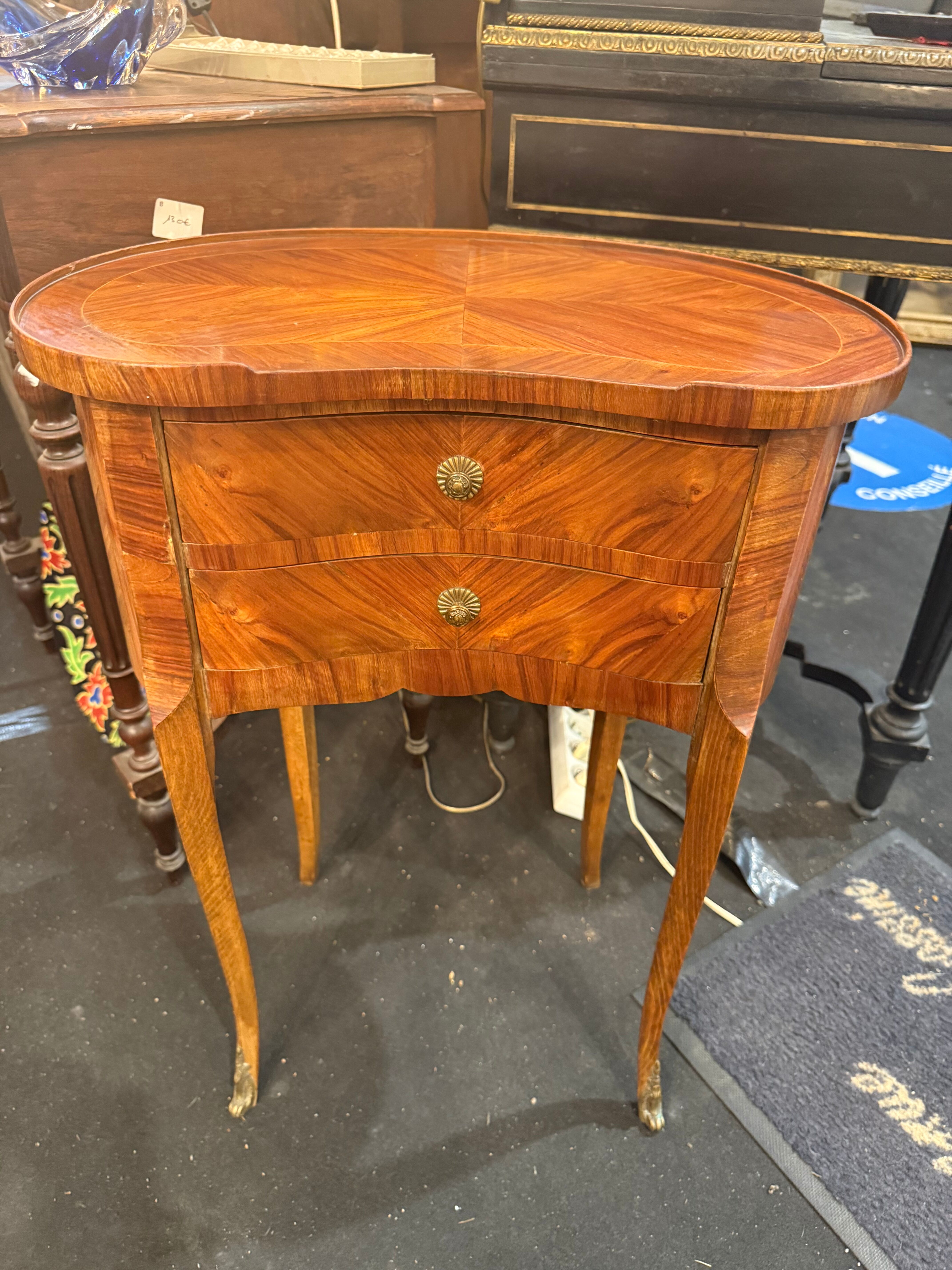 Marquetry Rognon bedside table