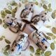 Large vintage artisanal stoneware mugs
